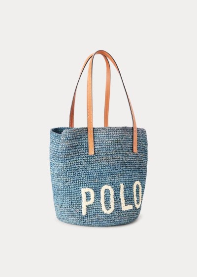 Sacolas Polo Ralph Lauren Raffia Medium Mulher 40812-FHLB